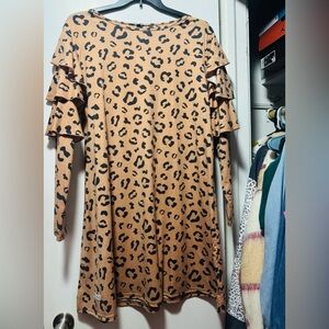 Simply Southern Leapord long sleeve dress